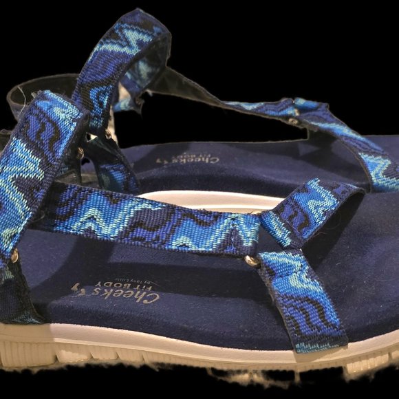 Tony Little CHEEKS Sandals Blue Size 9M - Picture 3 of 7
